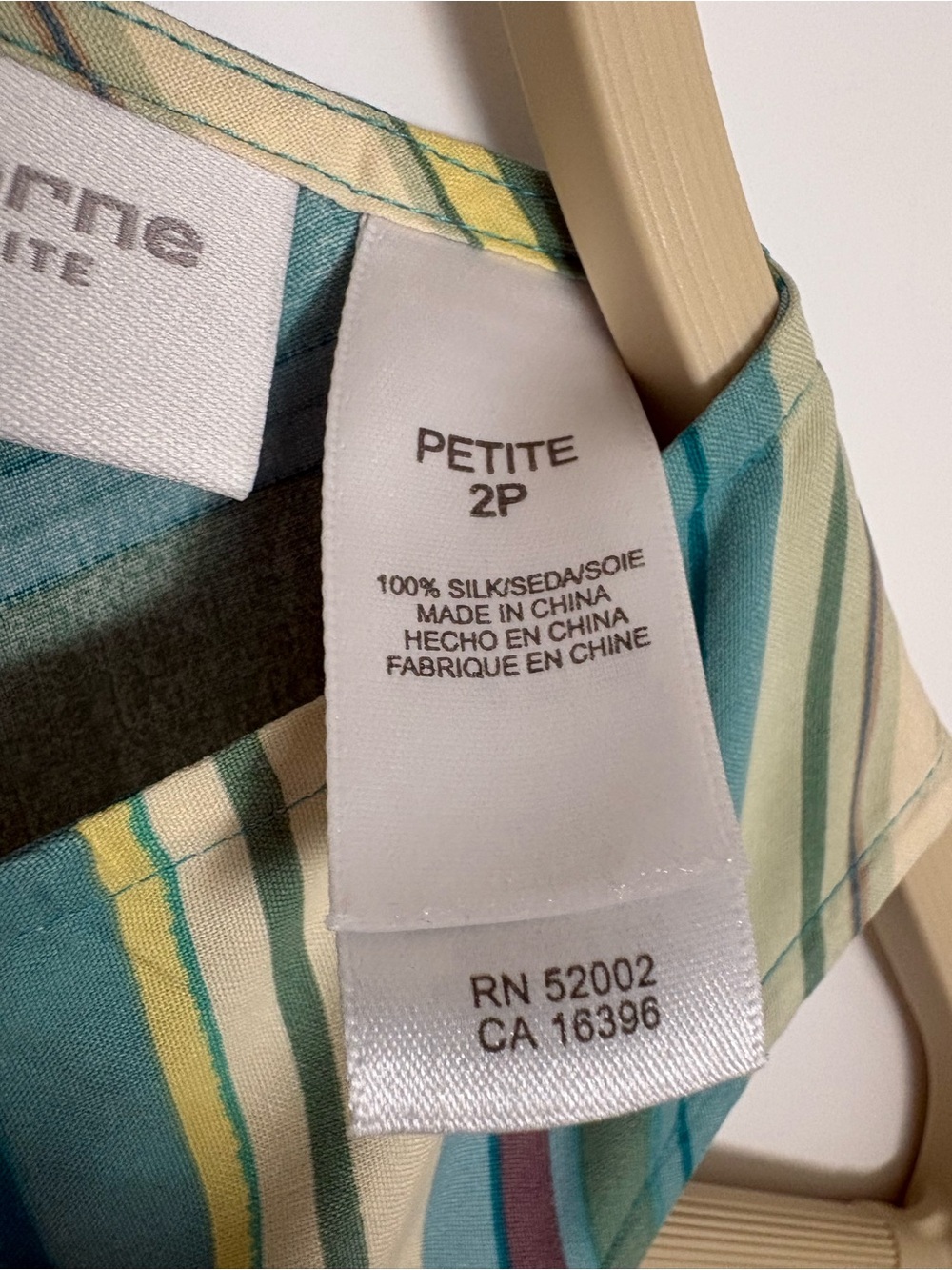 Liz Claiborne Silk Teal and Yellow Striped Maxi Dress - Picture 3 of 13
